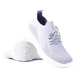 Shelovet Damen Sportschuh mit Schnürung grau