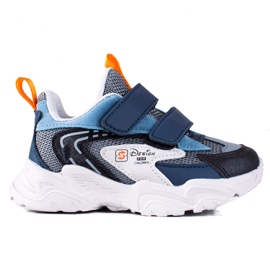 Shelovet-Sneaker für Jungen auf einer dicken grauen Sohle blau