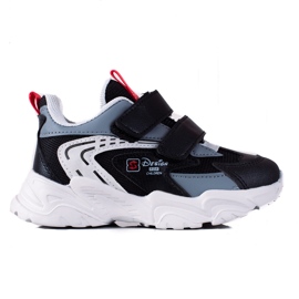 Shelovet Jungen Turnschuhe mit dicker Sohle schwarz