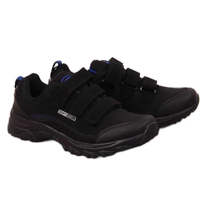 American Club W AM838B schwarz-blaue Trekkingschuhe mit Klettverschluss