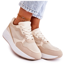 PG1 Klassische Damen Sneakers Beige Salema