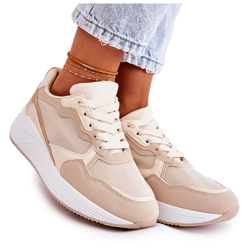 PG1 Klassische Damen Sneakers Beige Salema