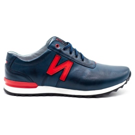 Joker Herren Freizeitschuhe 301J marineblau rot