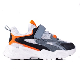 Shelovet-Sneaker für Jungen auf einem dicken grauen Plateau mehrfarbig