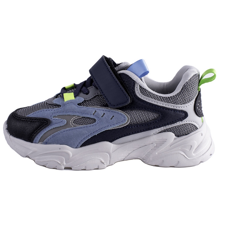 Shelovet Jungen Turnschuhe auf einem dicken blauen Plateau navy blau mehrfarbig