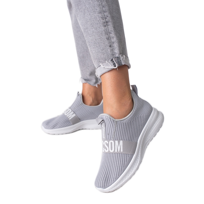 Shelovet graue Textilsneaker für Damen