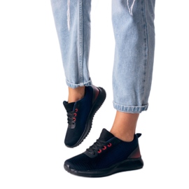 Damen Sportschuhe Shelovet geschnürt marineblau und schwarz