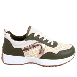 Akira Grüne Turnschuhe beige