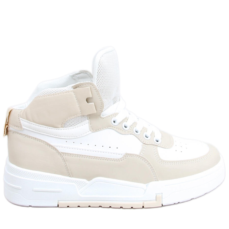 Tiago Beige High-Top-Sneakers weiß
