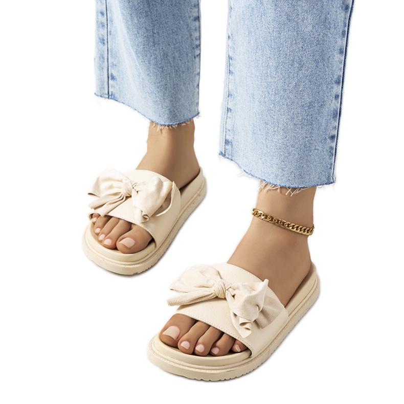 Embley-Hausschuhe für Damen in Beige