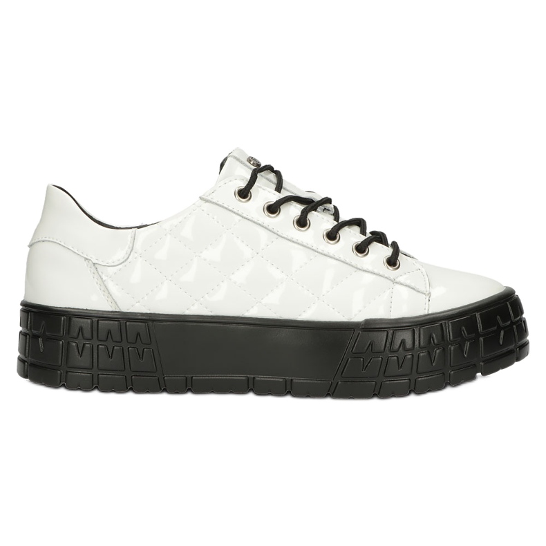 Filippo Stilvolle Leder-Lack-Sneakers DP3932/22 Weiß