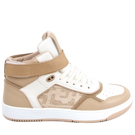 Carlota High-Top-Sneakers in Khaki beige