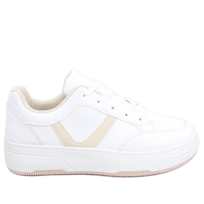 Ikke Beige Turnschuhe weiß