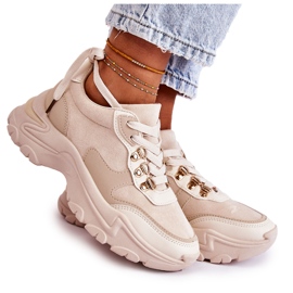 PG1 Damen Wildleder Sportschuhe Turnschuhe Hellbeige Britany