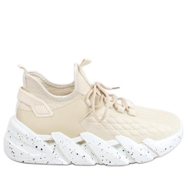 Indu Beige Sockensportschuhe