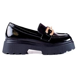 Schwarz lackierte Vinceza-Schuhe