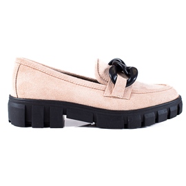 Beige Wildlederschuhe von Vinceza