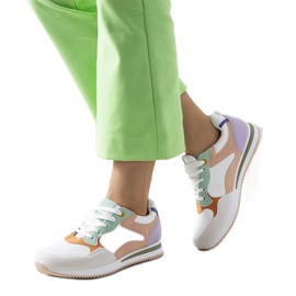 Kindler Damen-Sneakers in Weiß und Lila rosa