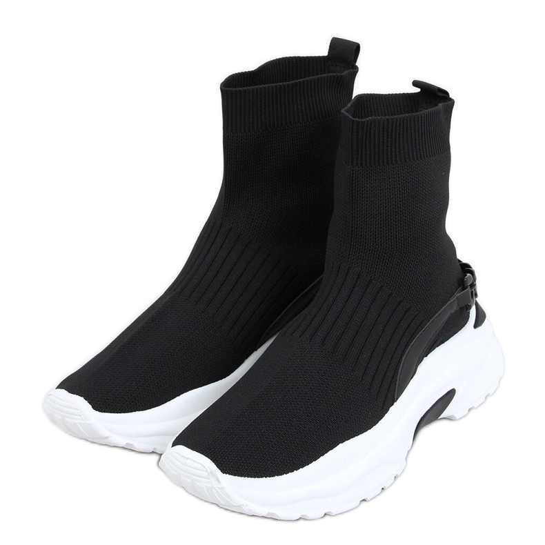 Gina Schwarze Sockenstiefeletten