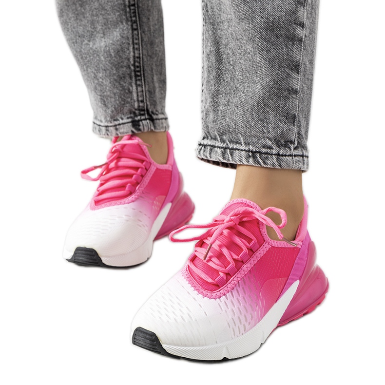 Sportliche Turnschuhe von Glaner in Rosa weiß