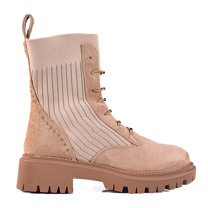 SHELOVET Beige Wildleder geknotete Taschen