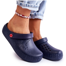 Leichte Hausschuhe für Damen Kroks Big Star II275002 Marineblau