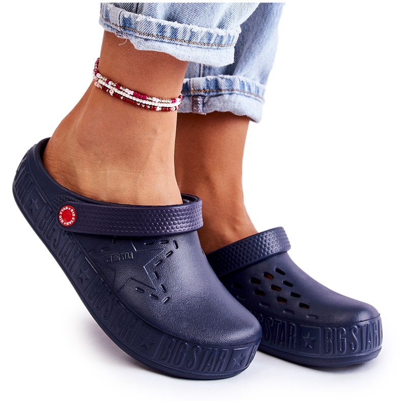 Leichte Hausschuhe für Damen Kroks Big Star II275002 Marineblau