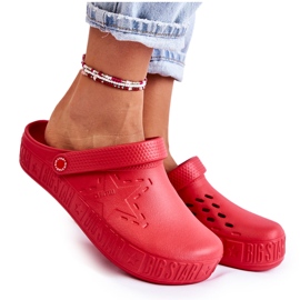 Leichte Hausschuhe für Damen Kroks Big Star II275004 Rot