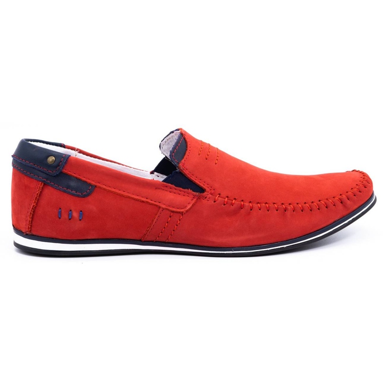 KOMODO Herren Leder Loafer 876 rot