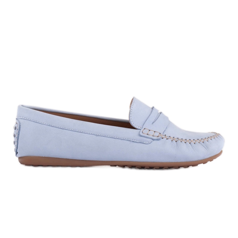 Marco Shoes Klassischer Loafer aus weichem Leder blau