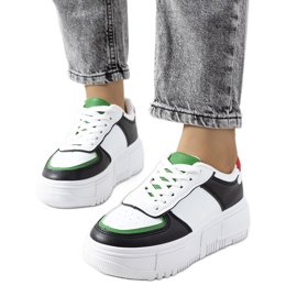 Schwarze Mandib Damenturnschuhe weiß