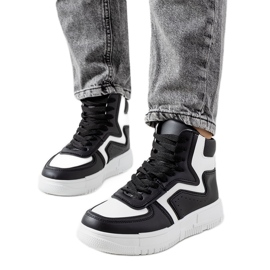 Knöchelturnschuhe in Schwarz mit Rosen