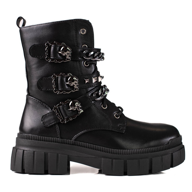 Shelovet Damen-Rockstiefel schwarz