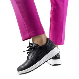 Kaypa Sneaker aus schwarzem Leder