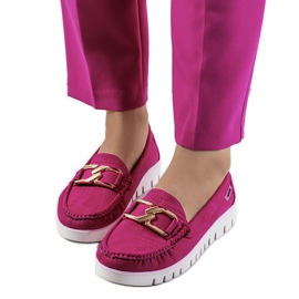 Rosa Loafer auf der Campini-Plattform lila
