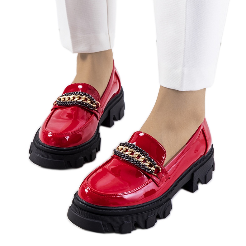 Rot lackierte Alcione-Schuhe