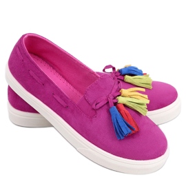 Herbst Turnschuhe mit Fransen Salma Fuchsia rosa