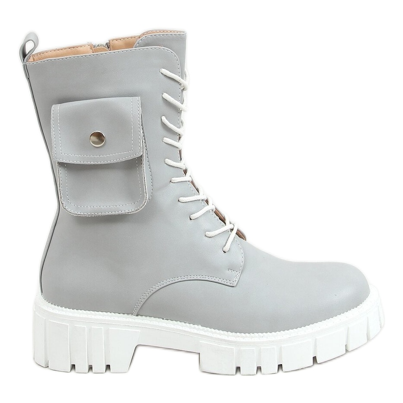 Arbeiter mit einer Handtasche von Maruna L. GREY grau