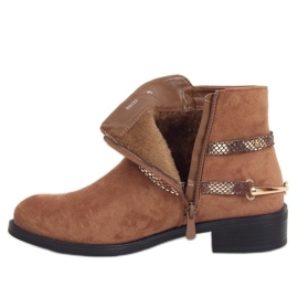 Zinaida Camel Wildleder Damenstiefel braun