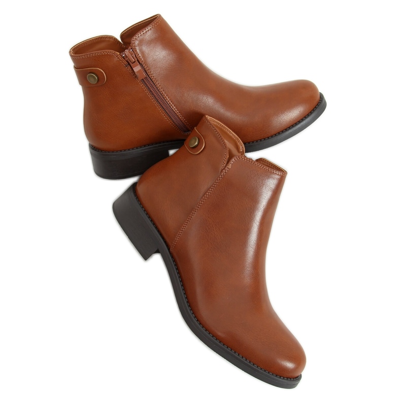 Barbarella Camel Chelsea-Stiefel für Damen braun