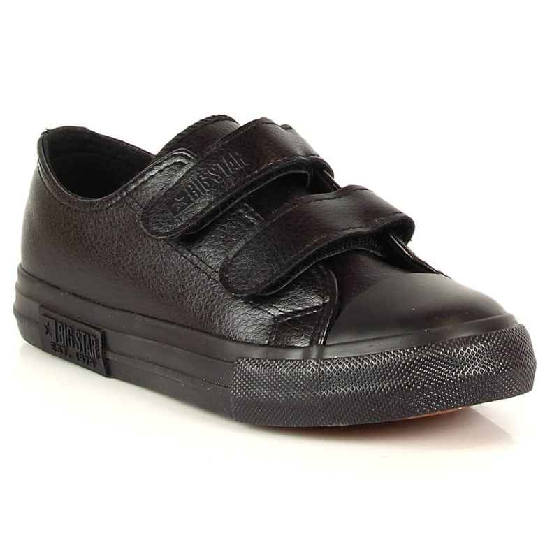 Black Big Star KK374054 schwarze Turnschuhe aus Kunstleder für Kinder