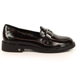 Schwarz lackierte Loafer für Damen Potocki