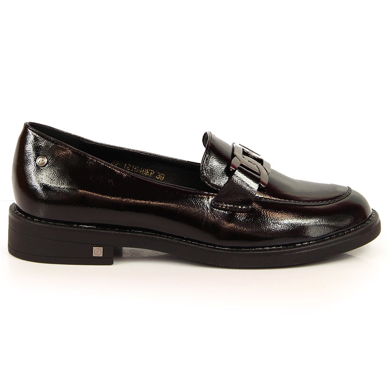 Schwarz lackierte Loafer für Damen Potocki