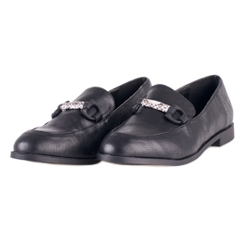 SHELOVET Loafer aus schwarzem Leder