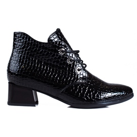 Schwarze Vinceza Damenstiefeletten mit Schnürung