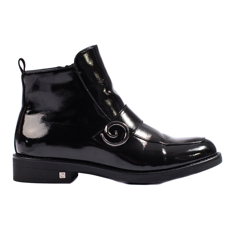 Schwarze Lackstiefel von W. Potocki