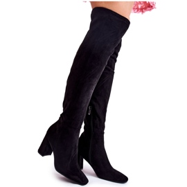 FJ1 Klassische schwarze Kastia-Stiefel aus Wildleder