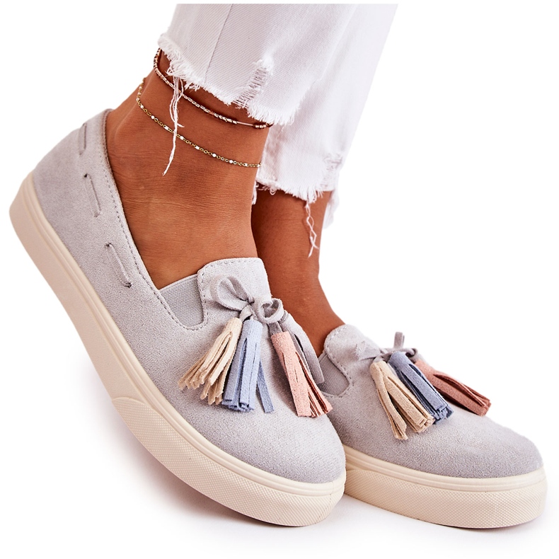 PS1 Damen Turnschuhe Slip-On Grau Venira