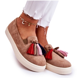 PS1 Damen Turnschuhe Slip-On Braun Venira