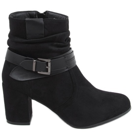 Terr Schwarze Wildlederstiefel mit Absatz
